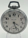 Rare 1909 Hamilton Grade 936 Pocket Watch 17J Runs Face Up Only - For Repair. Fixed Price $189.00.