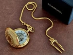 Sekonda Mechanical Pocket Watch Vintage Skeleton Gold Plated + Original Box. Fixed Price $120.00.