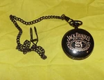 New Jack Daniel's Stainless Steel Modern Style Pocket Watch With Chain - Black. Fixed Price $9.95.