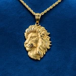 Lion Face Sparkle-cut Pendant (s/l, Yellow, White, Rose Gold, 10K, 14K). Fixed Price $1249.99.