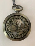 Disney Alice Wonderland Brass Pocket Watch With Chain White Rabbit New Batt.. Fixed Price $25.00.