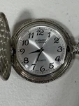 Embassy By Gruen Pocket Watch 47MM Chain Hunter Scene Engraved Case New Battery. Fixed Price $15.59.