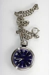 Colibri Men Watch Silver Stainless Steel Wr Pocket Blue 13 1/2 Chain Quartz. Fixed Price $35.95.