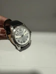 Police 10 Atm Water-resistant Analog Wristwatch Silver Case Black Leather Strap. Fixed Price $50.25.
