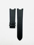 Versace Watch Strap, Vfg Black Leather Blue Stitch, Mystique Sport, 46MM. Fixed Price $206.25.