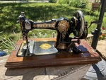 1890'S Jones Family Cs Hand Crank Sewing Machine Manchester Queen Alexandra Case. Fixed Price $474.29.