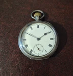 1910 "omega" Silver Hallmarked Swiss Pocket Watch Engraved Case Fob. Fixed Price $268.66.