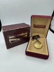 Nos 1970S Jules Jurgensen Gold Tone White Dial Day Date Pocket Watch W/ Box. Fixed Price $54.99.