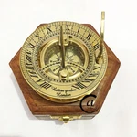 Vintage Old London Clock Sun-dial Compass Wooden Box/case Gift For Girl/boy. Fixed Price $35.15.