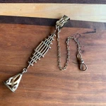 Antique S.o.b. & Co. 8" Total Gold Filled Pocket Watch Chain Large Fob #222. Fixed Price $75.00.