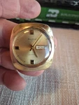 Bulova N2 Mens Automatic Watch 23 Jewels - Fluted Bezel Day Date Quick Set Runs. Fixed Price $85.00.