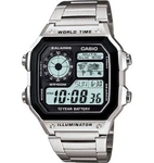 Casio AE1200WHD-1AV, Chronograph Watch, Illuminator, 5 Alarms, World Time, New. Fixed Price $42.00.