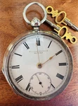 William Whitham Waltham Pocket Watch, Heavy Sterling Silver 1896, 51MM With Keys. Fixed Price $534.51.