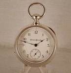 149 Years Old Hampden "congress Street" Coin Silver Open Face 18S Pocket Watch. Fixed Price $465.00.