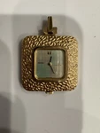 Rare Vintage Seiko 17 Jewel Pendant Watch. Hammered Gold Colored Metal: 21-100S. Fixed Price $150.00.