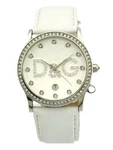 D&g Dolce And Gabbana DW0091 Women's Stones Watch With White Leather Strap. Fixed Price $380.63.
