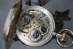 Huguenin Nardin Locle Extremely Rare Pocket Watch Unusual Movement Silver Gold. Fixed Price $589.35.
