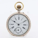Antique 18S Unbranded Two Tone Cylinder Escapement Pocket Watch .800 Silver. Fixed Price $101.70.