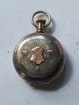1904 Waltham Ladies Coin Silver Pocket Watch, Gold Inlaid, 0'S, 7J, Running. Fixed Price $154.99.