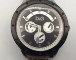 Dolce Gabbana DW0604 Men's Watch Chronograph Style Black Dial D&g. Fixed Price $44.99.