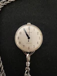 Vintage 1964 10KT Rgp Bulova Pocket Watch, Manual Wind, Sterling Silver Chain. Fixed Price $150.00.