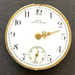 Antique New England Pocket Watch Movement Parts/repair 29.6MM Usa. Fixed Price $9.95.