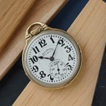 1929 Illinois Bunn Special Two-tone 14K Gold Fill Railroad Pocket Watch Case 206. Fixed Price $2250.00.