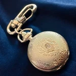 Pocket Watch Fob Quartz Japan Movt Jm PB74 Purse Charm Silver Tone. Fixed Price $45.00.