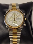 Vtg.swiss Men Stainless Steel Quartz Analog Watch Date 39MM Dial 3ATM. Fixed Price $65.00.