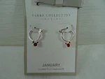 Disney Parks Mouse Icon Red Swarovski Crystal January Earrings Silver New W/bag. Fixed Price $21.24.