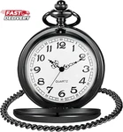 Lymfhch Smooth Vintage Pocket Watch With Chain, Arabic Numerals Scale Mens. Fixed Price $11.71.