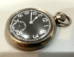 Military Swiss Pocket Watch, With Large Arow On Back Cover. Fixed Price $175.00.