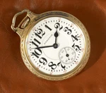 Very Nice 16S Hamilton 950 23J 10K Rose Gold Filled Bar-over Blind Man's Dial. Fixed Price $950.00.