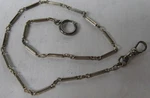 Victorian Antique White Gold Filled 14" Pocket Watch Chain "bates & Bacon". Fixed Price $79.95.