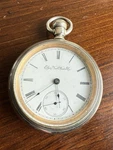 Antique 1893 Pocket Watch Elgin 18S 17J Model 5 Swing Out Usa Grade 123. Fixed Price $190.00.
