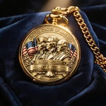 250TH Anniversary Commemorative Vintage Pocket Watch Honoring Founding Fathers. Fixed Price $28.96.