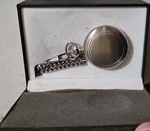 Colibri Silver Full Hunter Pocket Watch Polished Metal W/ Chain & Original Box. Fixed Price $72.50.
