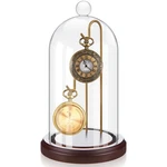 Clear Glass Display Dome Cloche For Pocket Watches & Collectibles - Wood Base, 2. Fixed Price $48.59.