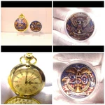 Usa 250TH Anniversary Pocket Watch Coin Set Gold Tone Eagle 1776-2026. Fixed Price $17.00.