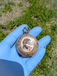 Antique 6S Jules Mathey Locle Key Wind Hunter 8K Solid Gold Pocket Watch Case. Fixed Price $855.00.