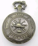 Fire Fighter Pocket Watch With Chain Quartz - New. Fixed Price $13.00.