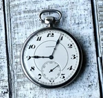 Antique Swiss Pocket Watch Longines Silver Collectable Art Deco. Fixed Price $520.00.