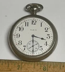 Antique Elgin Pocket Watch W/ Nickel Case. Fixed Price $70.00.
