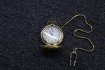Geneva Quartz Pocket Watch Vintage Train Design Gold Tone. Fixed Price $23.99.