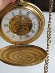 Vintage Colibri Gold Skeleton Mechanical Pocket Watch With Chain-manual. Fixed Price $44.99.