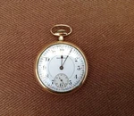 1920 Burlington 16S 21 Jewels, 14K Gold Filled Strata Case Pocket Watch, Works!. Fixed Price $825.00.