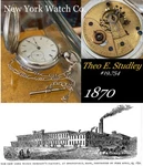 New York Watch Co. Theo. E. Studley Size 15J Key Wind #19754 1870. Fixed Price $850.00.