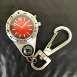 Fossil Time ML-9230600 Compass Clip Key Chin Silver All Steel Fob Quartz Watch. Fixed Price $35.95.