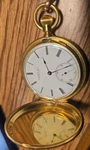 Tiffany & Co. Yellow Gold Full Hunter Pocket Watch Mechanical Analog Lever. Fixed Price $25400.00.