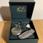 New Grandpa Silver Gold Toned Pocket Watch Money Clip Knife Gift Set. Fixed Price $16.00.